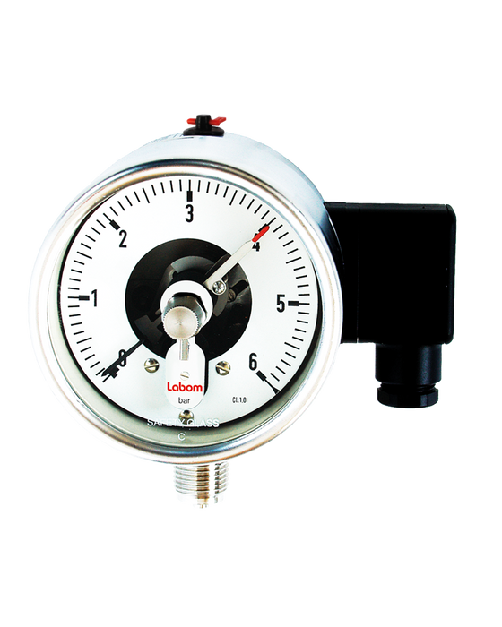 P169 Bourdon Tube Visual Pressure Gauge with Integrated Mechanical Vacuum / Low / Medium / High Pressure Switch
