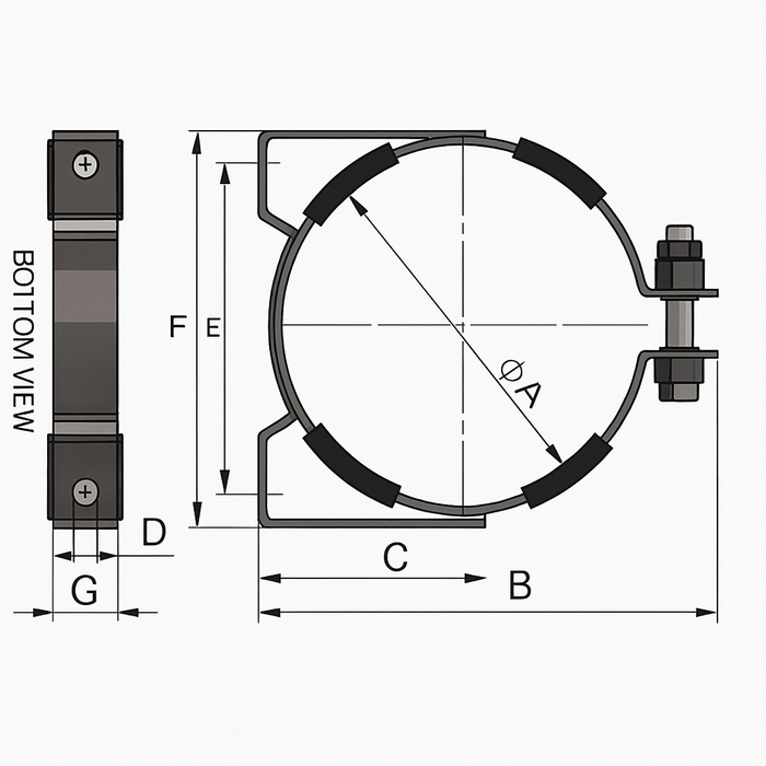 1 Gallon Bladder Accumulator Mounting Collar (AI-1-511)