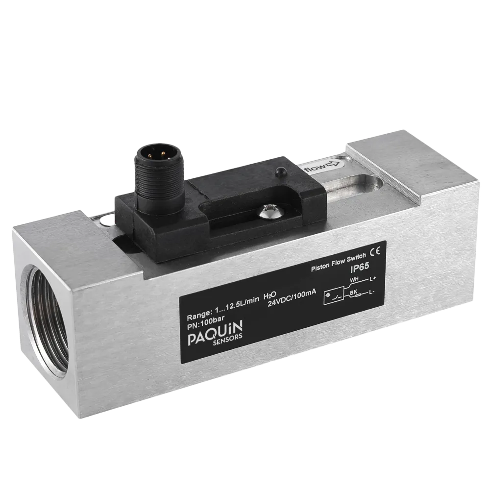 Inline Piston Flow Switch P397 for Compressors, CNC & Cooling Loops