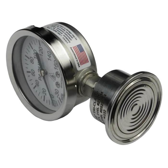 P81 Sanitary 3A Tri-Clamp Pressure Gauge