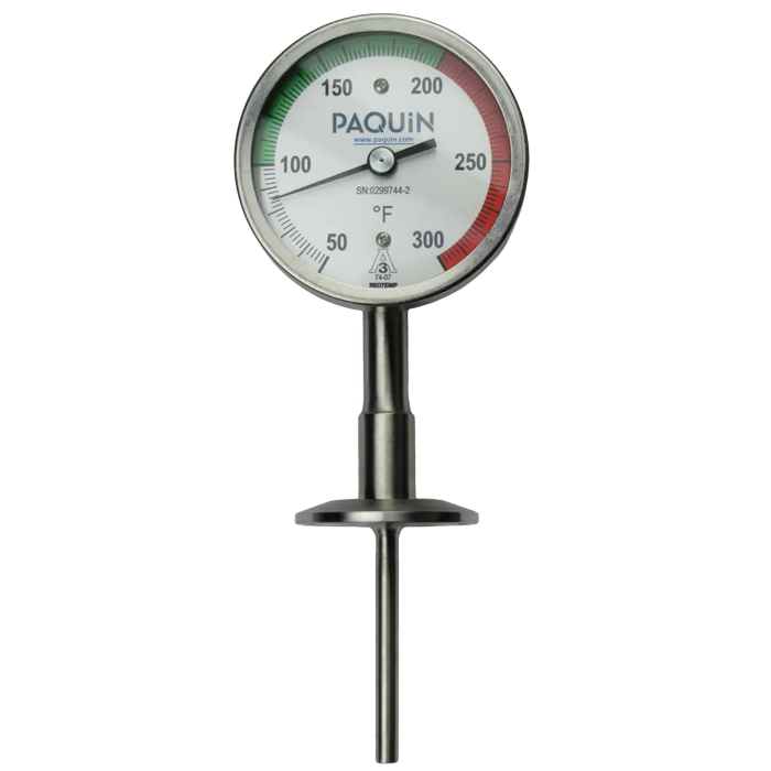 P90 Sanitary 3A tri-clamp temperature gauge