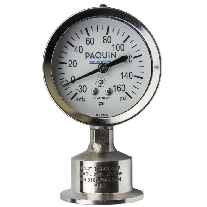 P81 Sanitary 3A Tri-Clamp Pressure Gauge