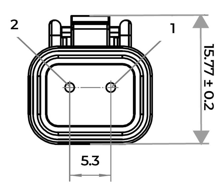 DT06-2P Unshielded Overmolded PVC Cable Assembly