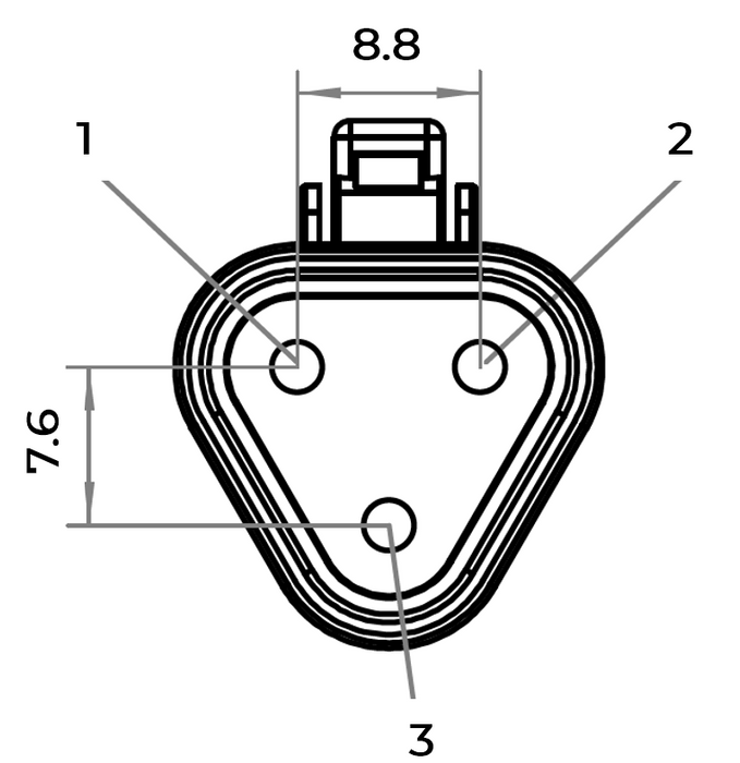DT06-3P Unshielded Overmolded PVC Cable Assembly